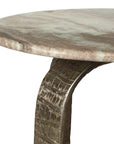 Warner - Indoor-Outdoor Side Table - Antiqued Champagne / White
