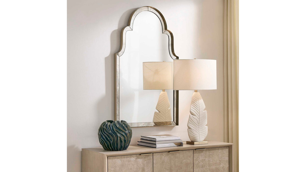 Brayden - Antique Arch Mirror - Plated Antique Brass