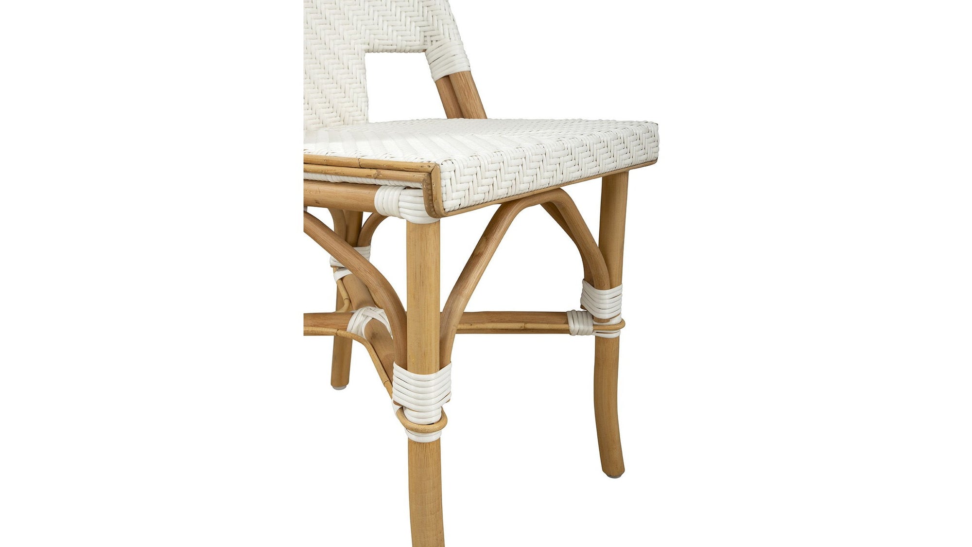 Jade - Side Chair Set of 2 - White / Light Brown