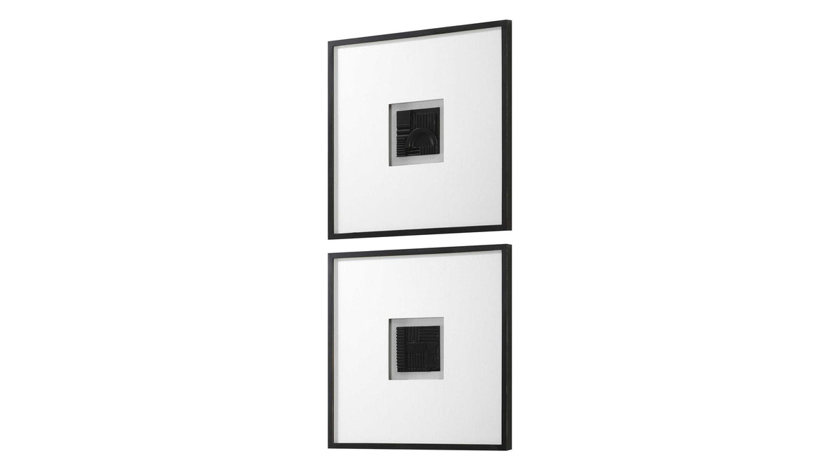 Origins - Shadow Boxes (Set of 2) - Black / White