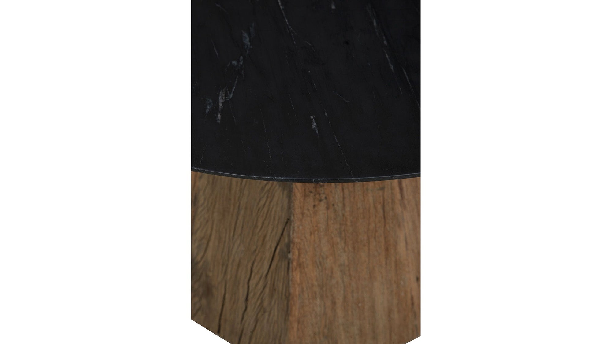 Phoebe - Marble Dining Table - Black / Light Brown