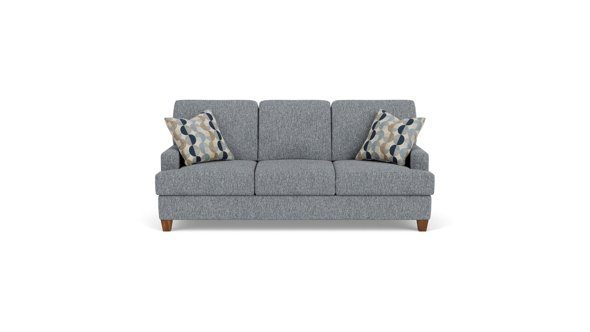 Moxy - Fabric Sofa, T-Shaped Seat Cushion, Straight Track Arms