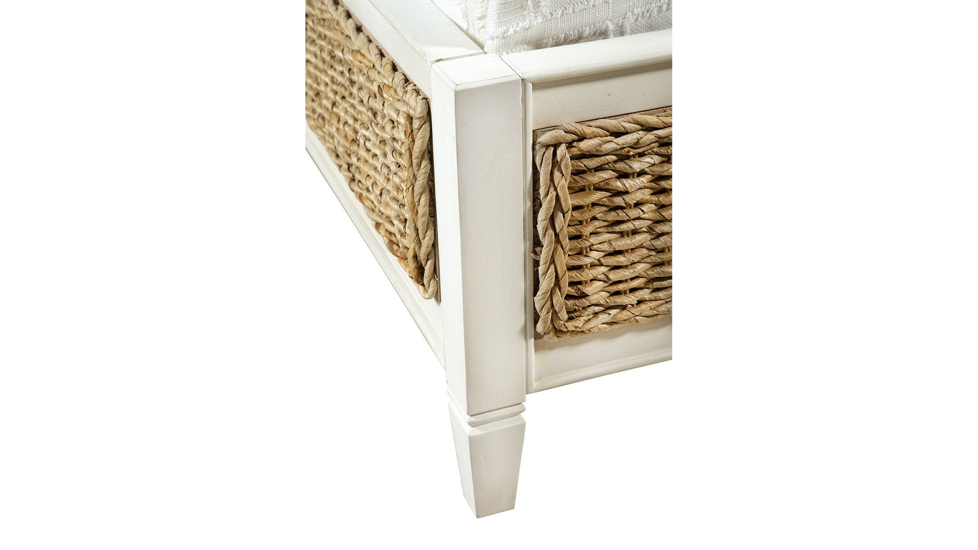 Priscilla - King Bed - White / Light Brown