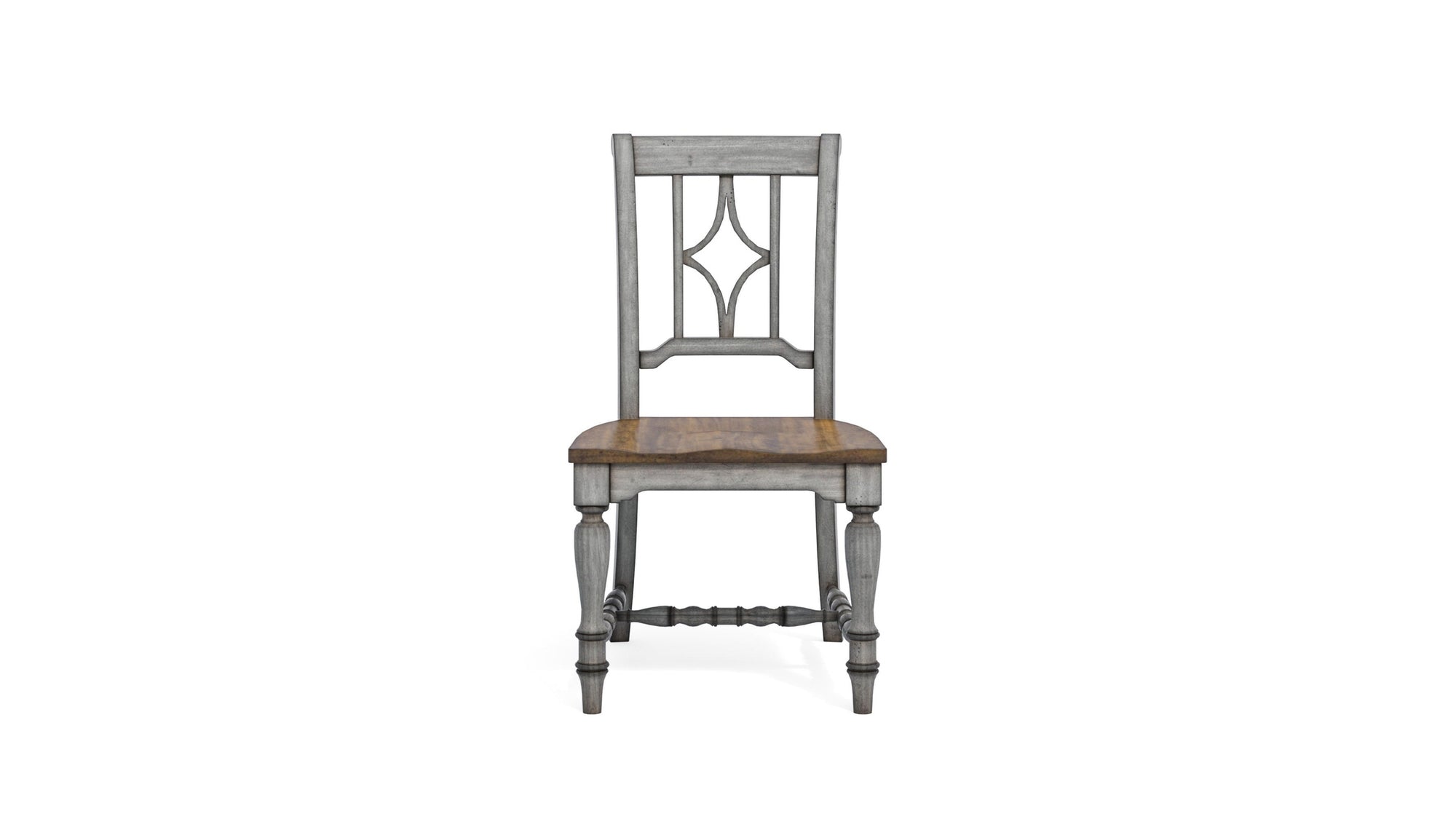 Plymouth - Dining Chair Set of 2 - Gray / Dark Brown