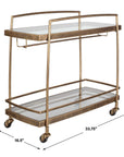 Scarritt - Bar Cart - Antique Brass