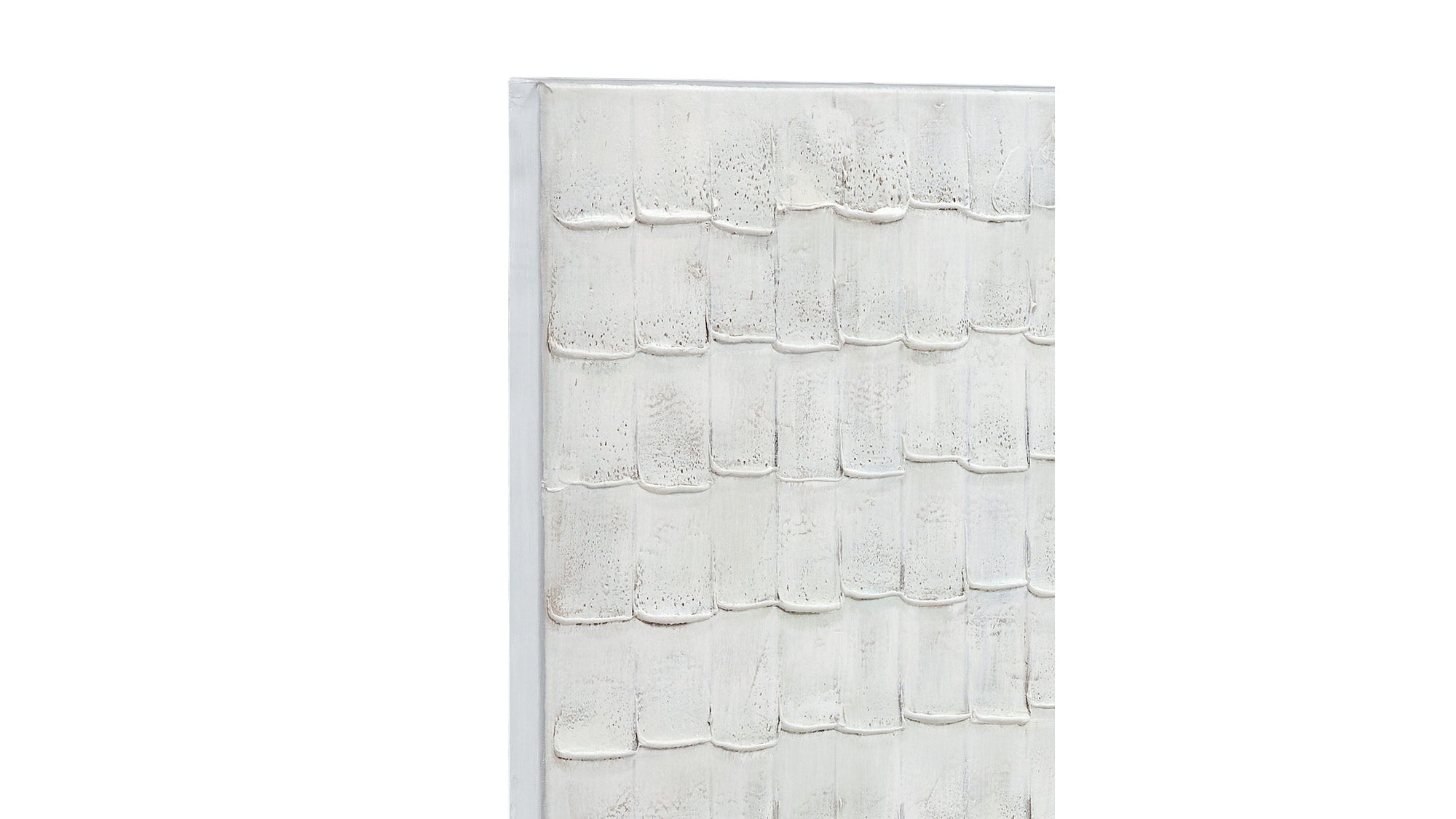 Linear Marks Canvas Art - White