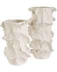 Ripple Crest - Vases (Set of 2) - White
