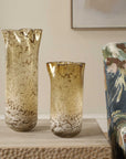 Rhine - Seeded Glass Vases (Set of 2) - Brown