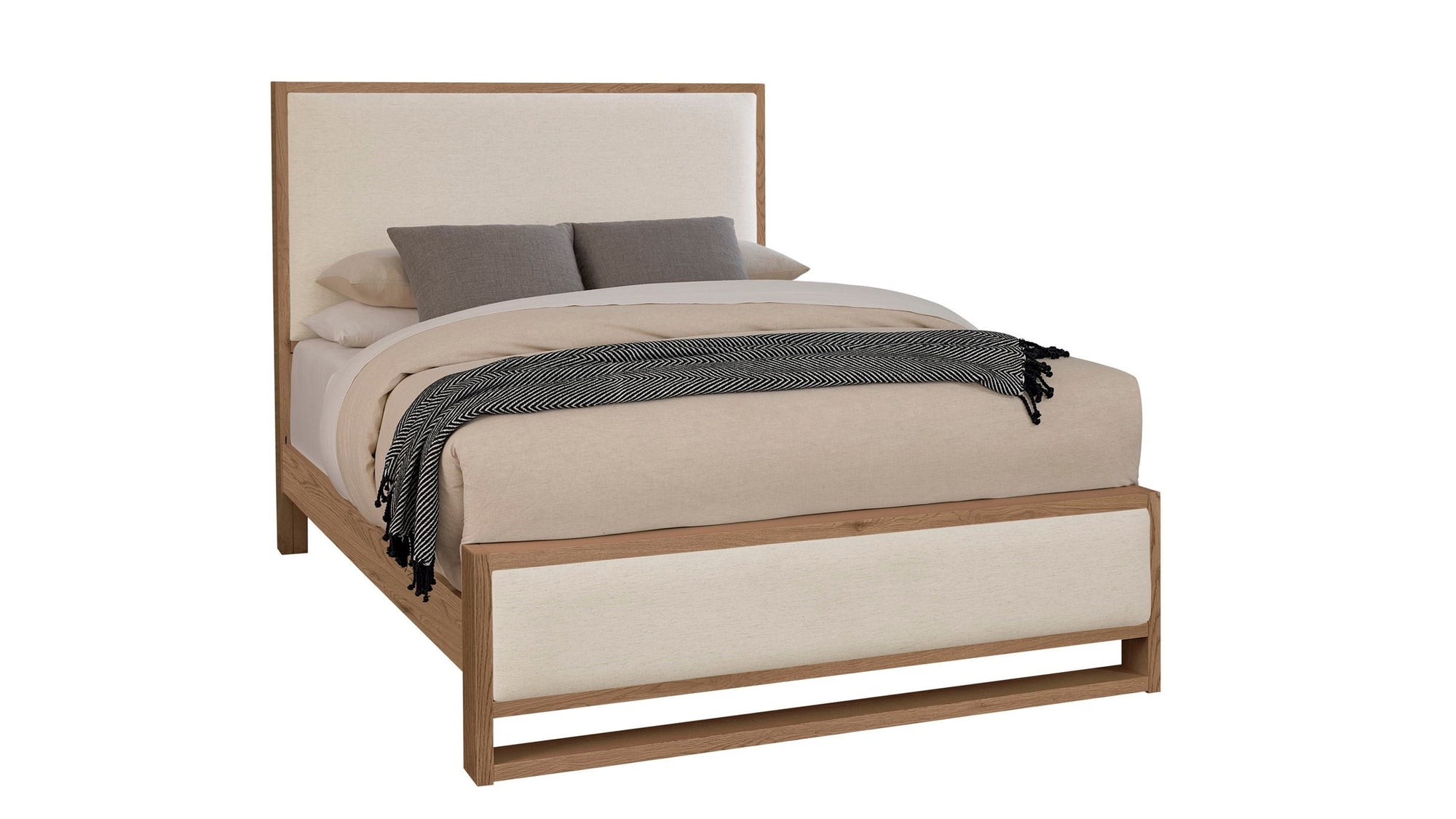 Lodge &amp; Loft - Upholstered Bed - Ivory Cream