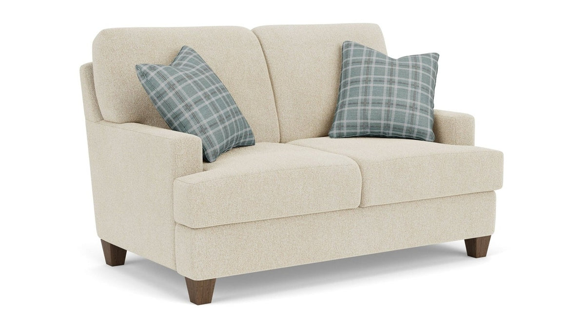 Moxy - Fabric Loveseat, T-Shaped Seat Cushion