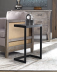 Windell - Cantilever Accent Table - Black & Silver