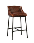 Bar Stool - Iron Pipe - Dark Brown