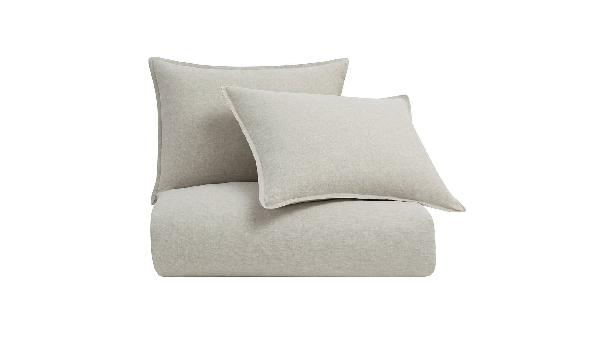 100% French Flax Linen - Twin Duvet Cover Set Set of 2 - Natural
