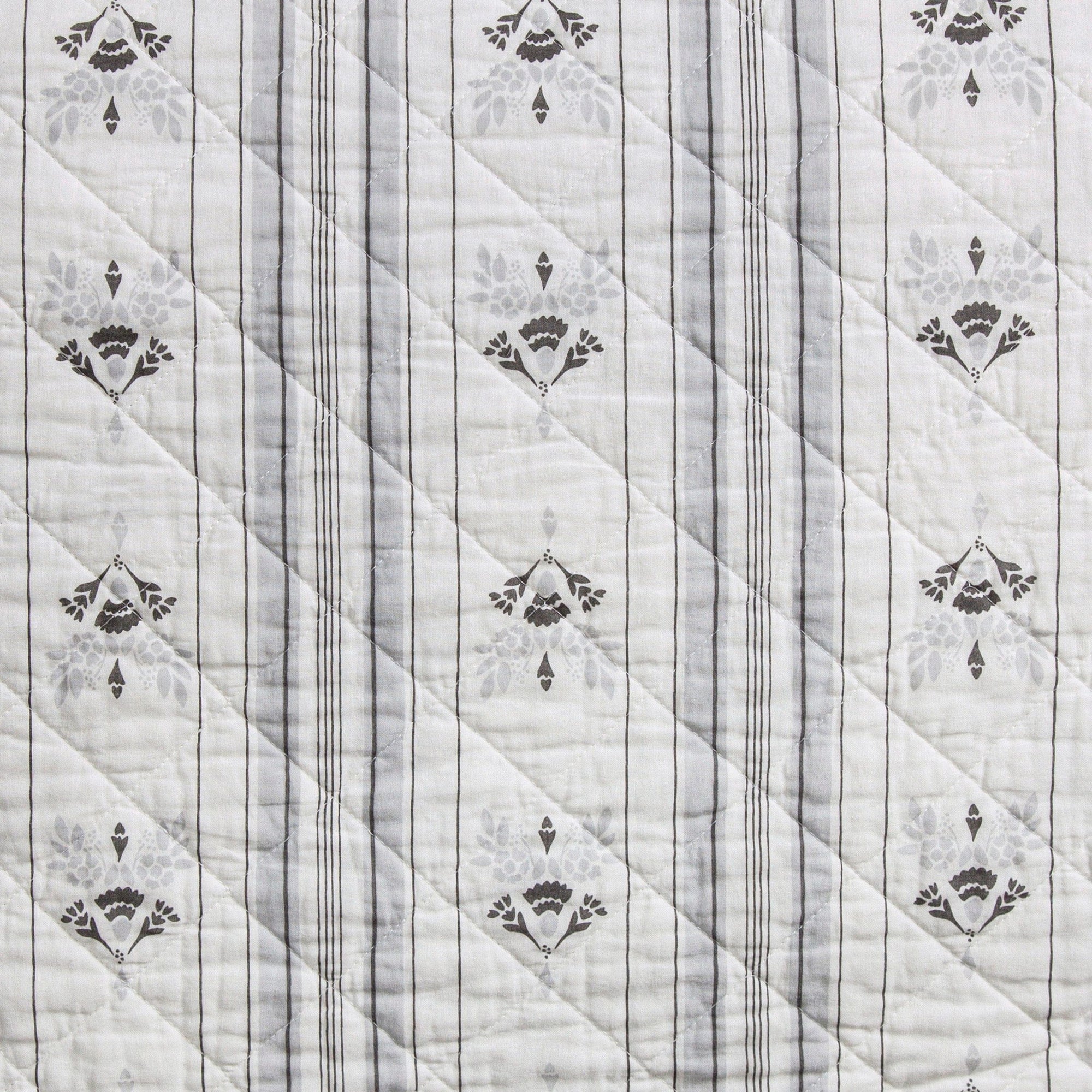 Patchwork Prairie - Twin Reversible Quilt Set (Set of 2) - Black