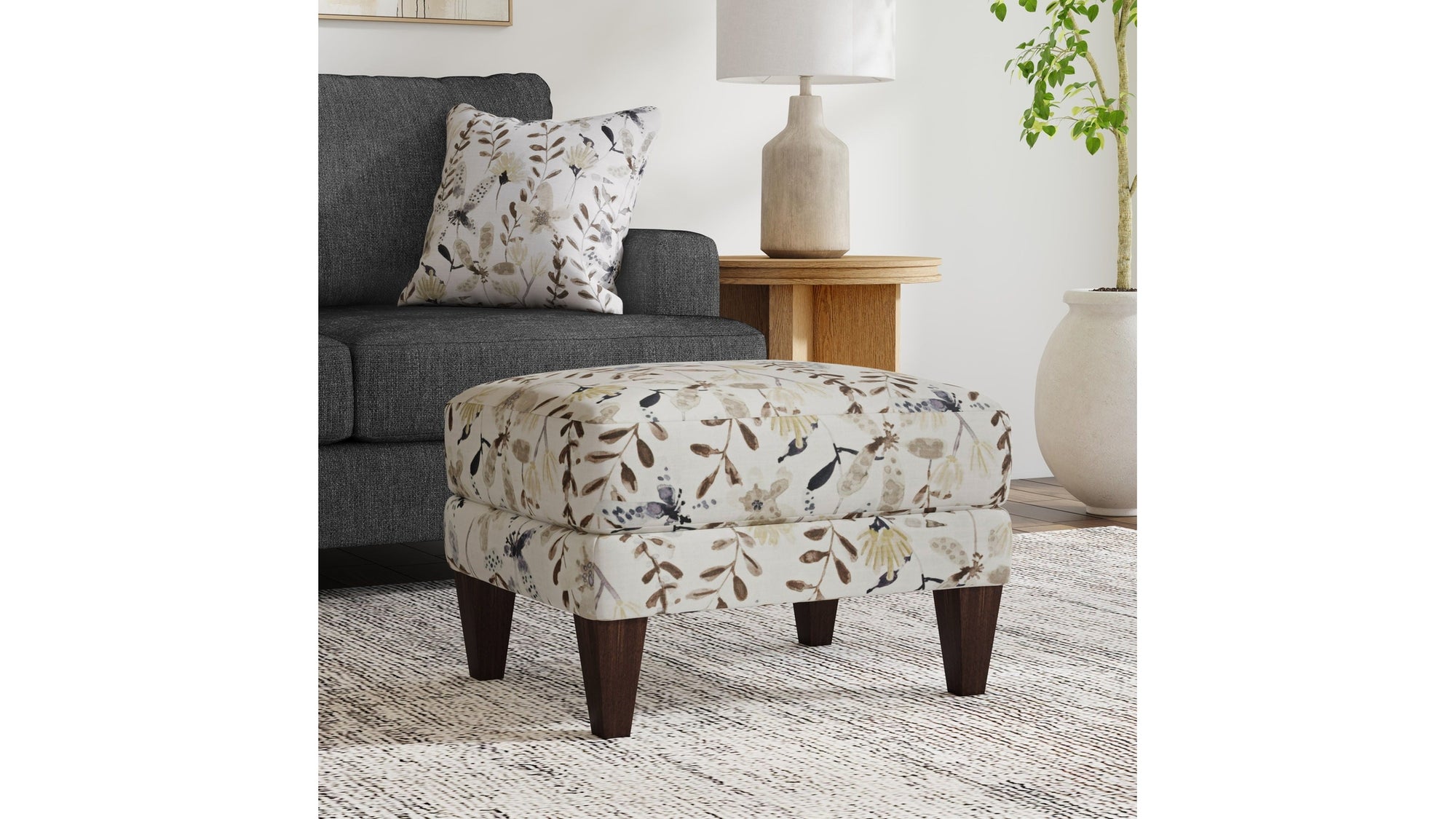 Skylar - Fabric Stationary Ottoman