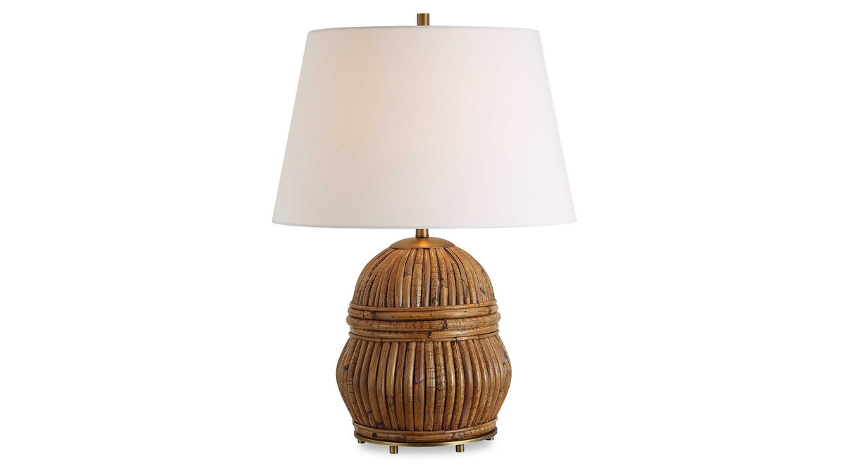 Reed - Honey Rattan Table Lamp - Light Brown