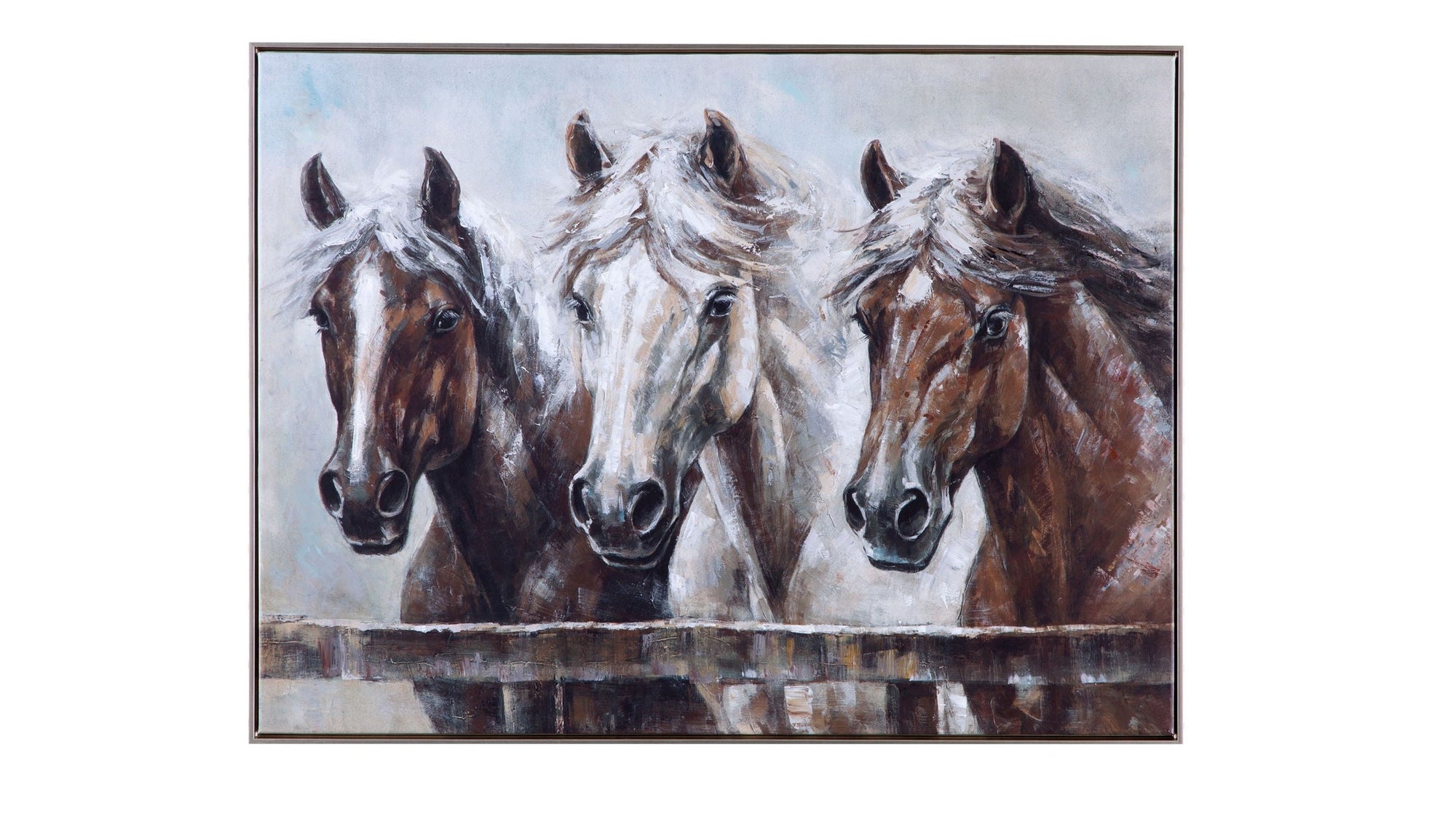 Majestic Framed Canvas - White