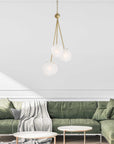 Geodesic - 3 Light Pendant - White