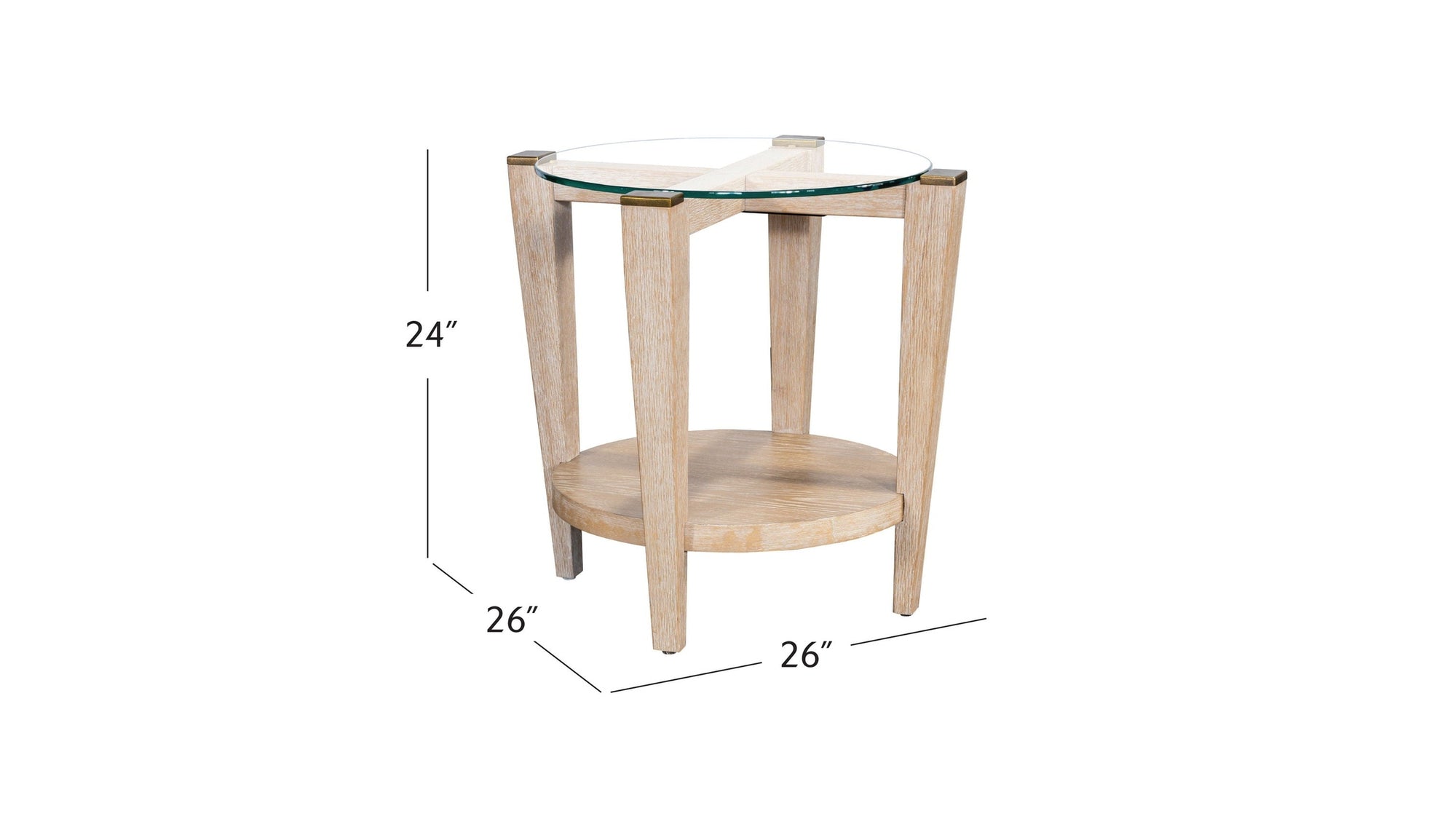 Dunes - End Table - Bleached Oak