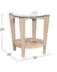 Dunes - End Table - Bleached Oak