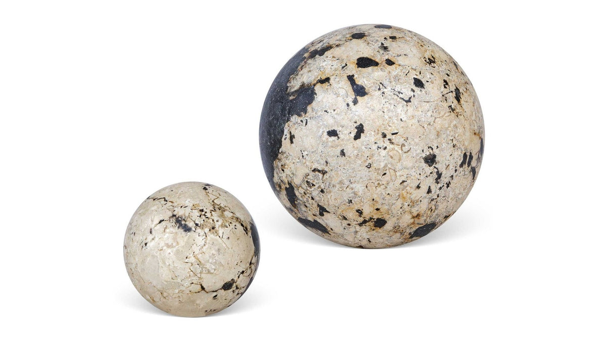 Nouveau - Indoor-Outdoor Spheres Set of 2 - Black / White