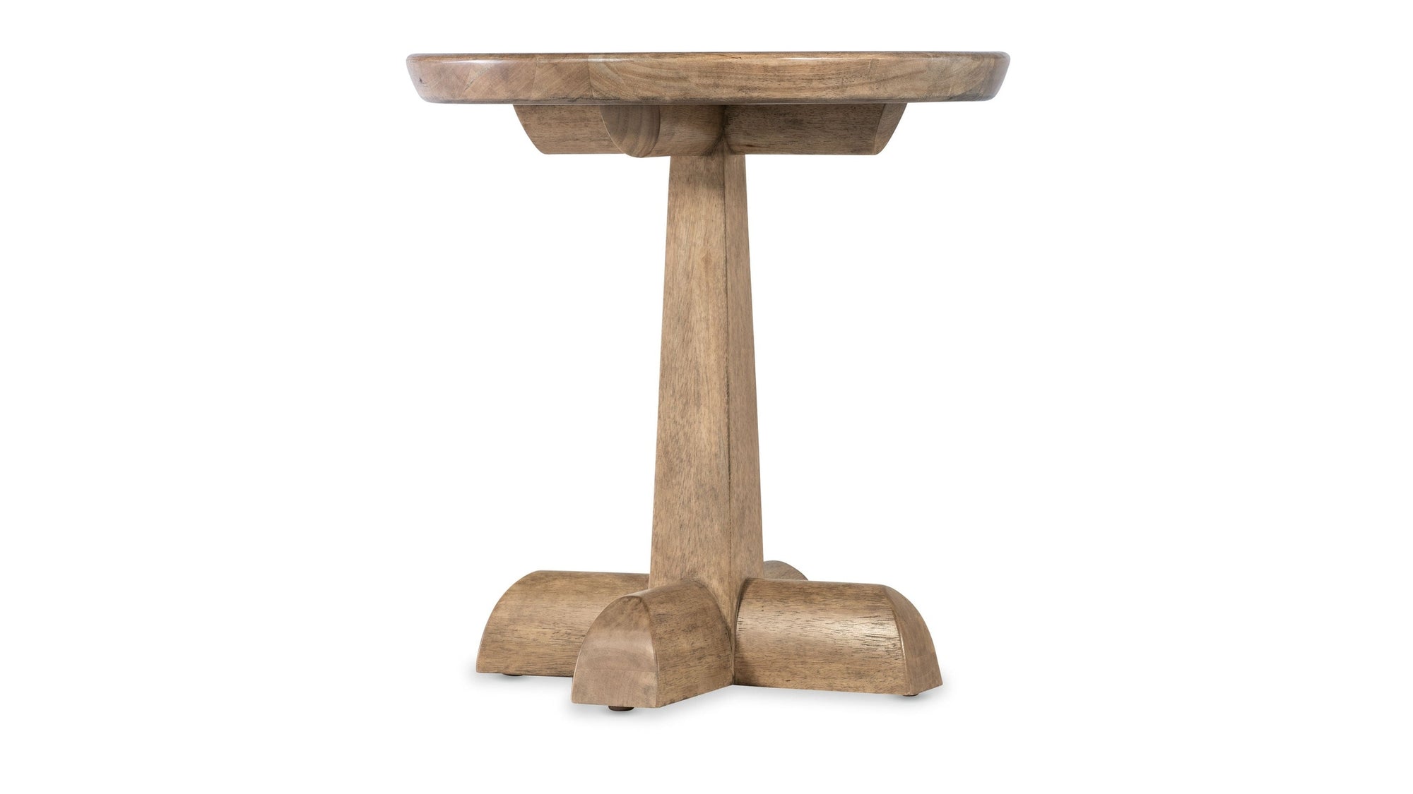 Vineyard Row - Round Pedestal End Table - Light Brown