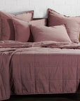 Cotton Canvas - Twin Stonewashed Coverlet Set (Set of 2) - Sarsaparilla