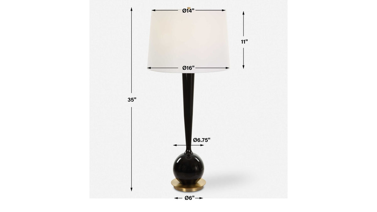 Brielle - Table Lamp - Polished Black