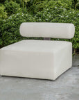 Bolster Back - Armless Outdoor Sofa - White