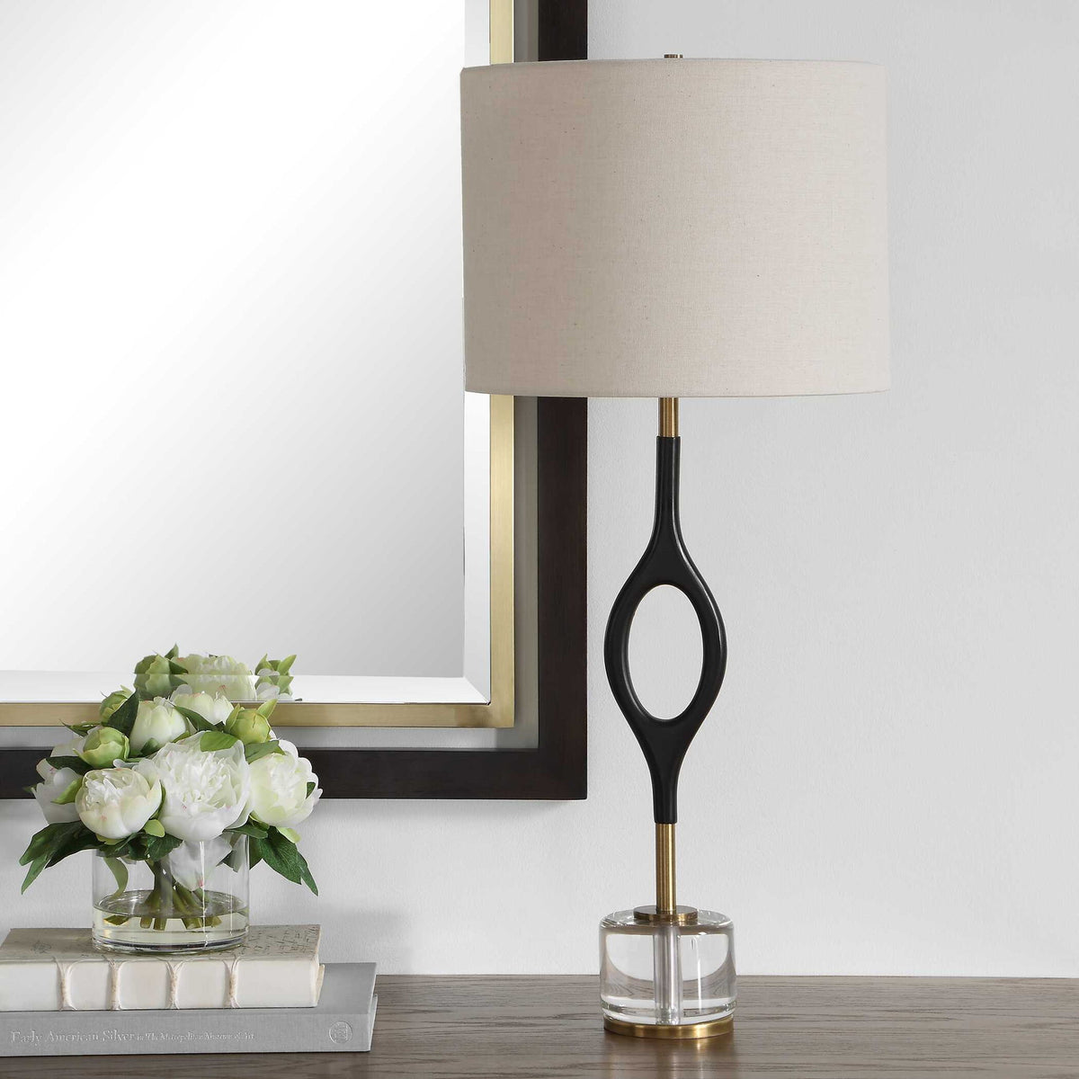 Maryam - Cordless Led Buffet Lamp - Black / Bronze