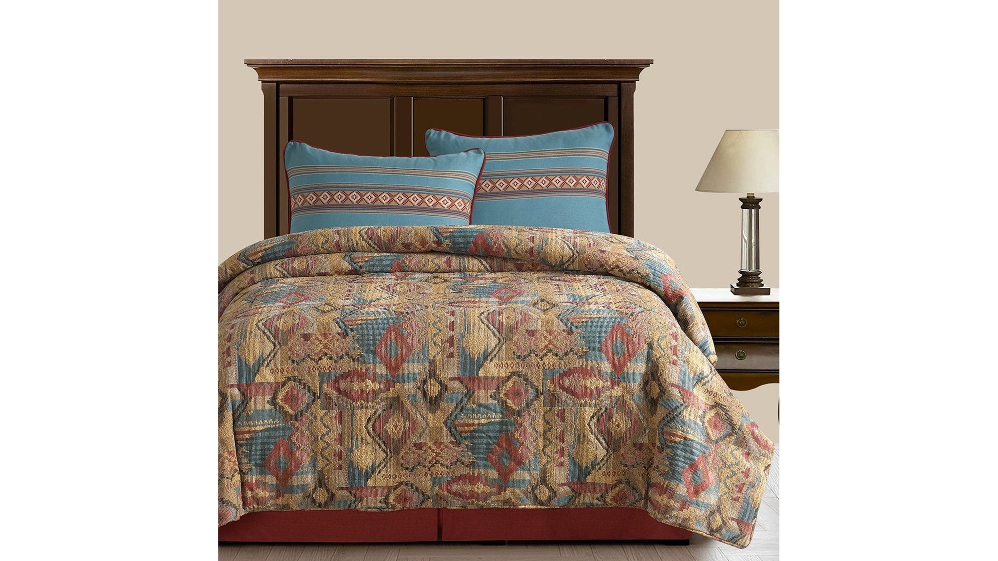 Ruidoso - Full Comforter Set Set of 4 - Gold / Red / Blue