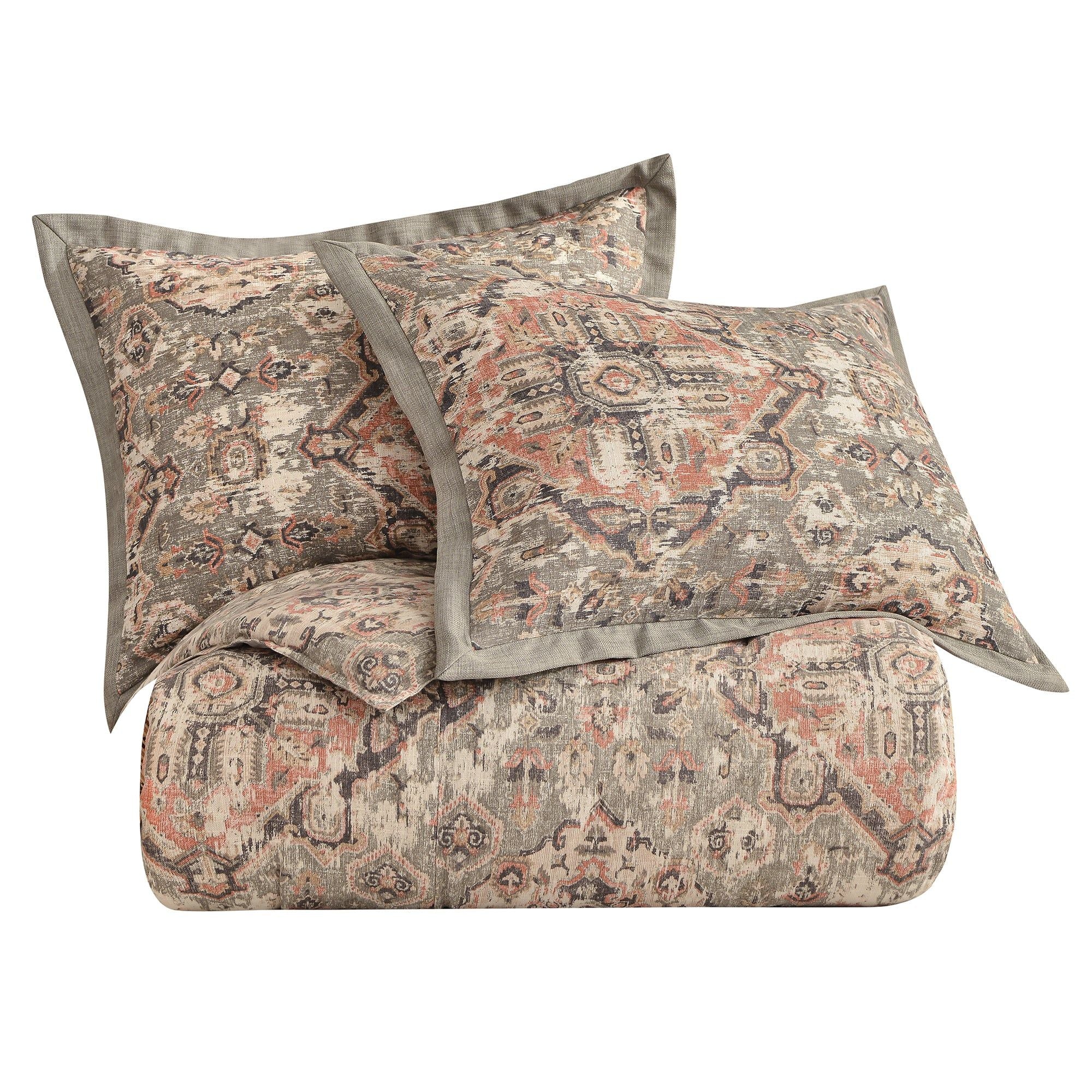 Carmen Kilim - Queen Duvet Cover Set (Set of 3) - Taupe