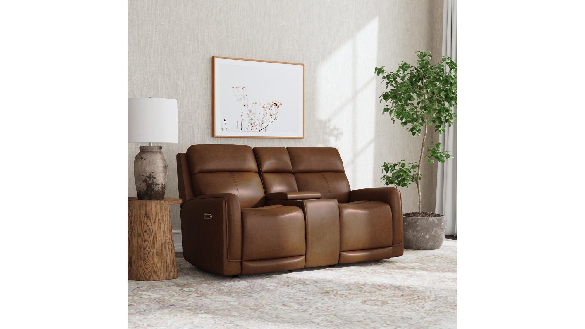 Alister - Power Gliding Loveseat With Console, Power Headrests &amp; Lumbar