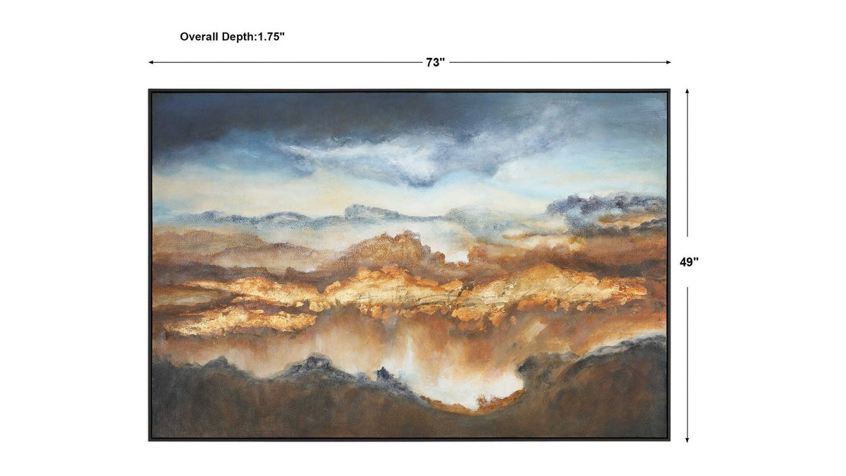 Valley Of Light - Landscape Art - Blue