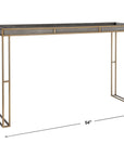 Cardew - Modern Console Table - Silver & Gold