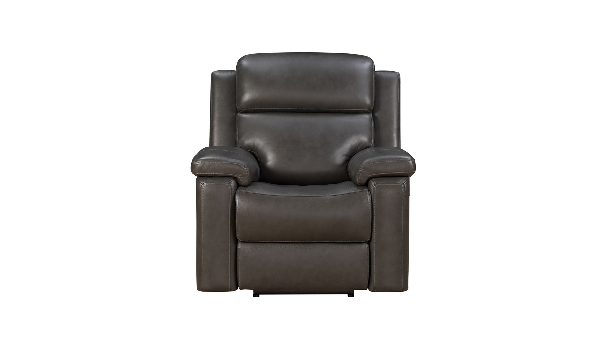 Leon - Power Recliner With Power Headrest, Power Lumbar, Heat And Massage - Smokey Gray