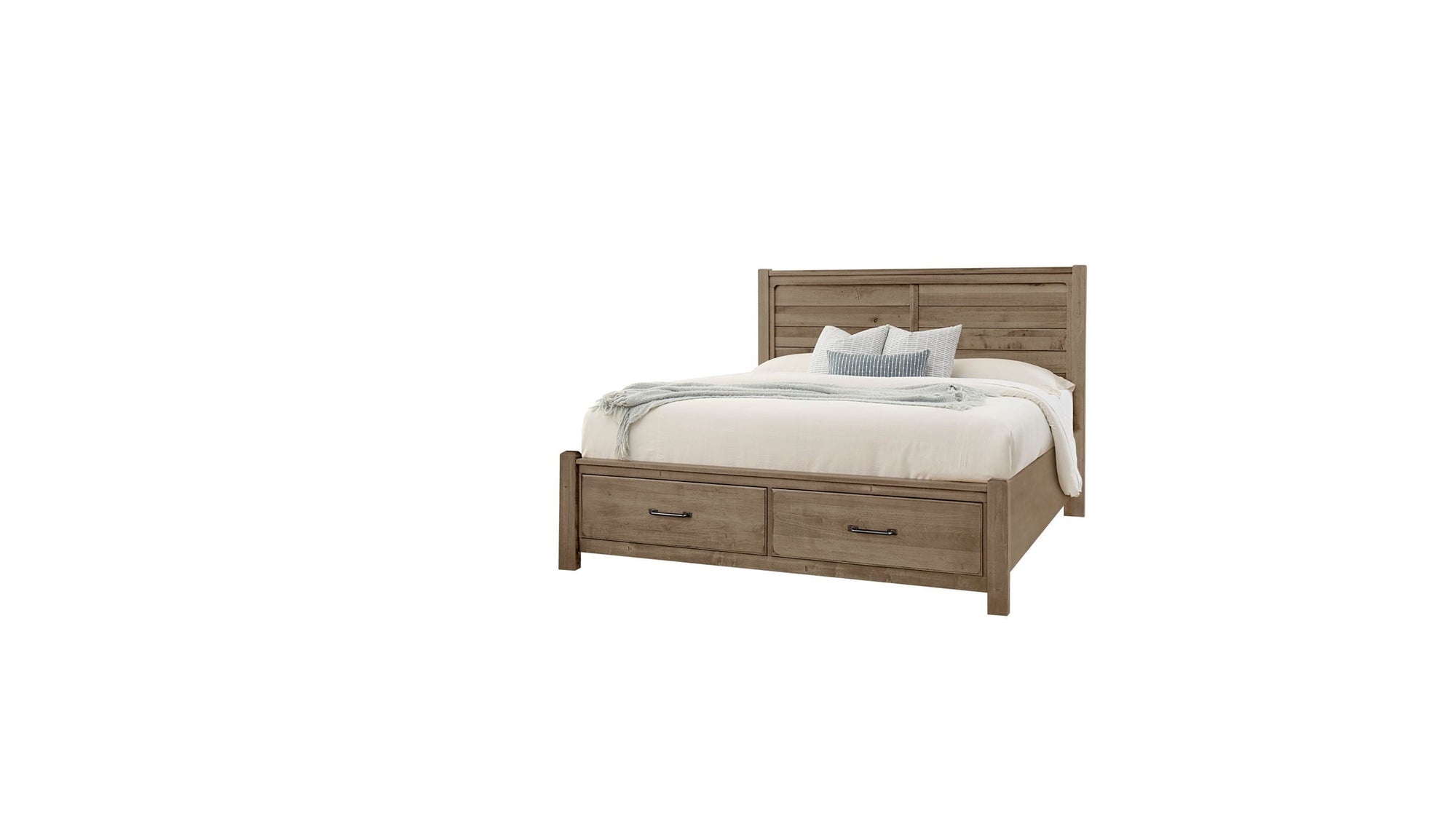 Cool Rustic - Plank Bed With Storage Footboard