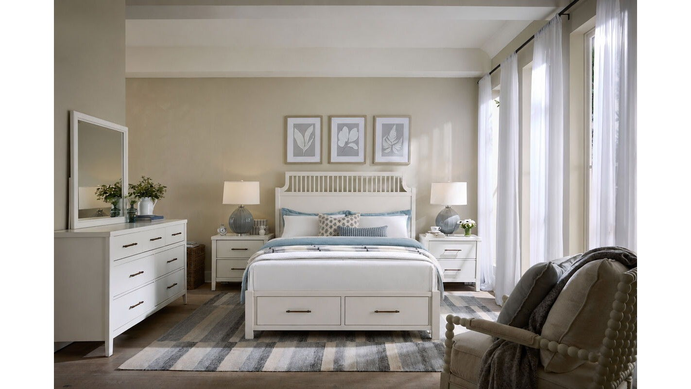 Pure Maple - Queen Garden Storage Bed - Cottage White