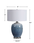Blue Waters - Ceramic Table Lamp - Blue