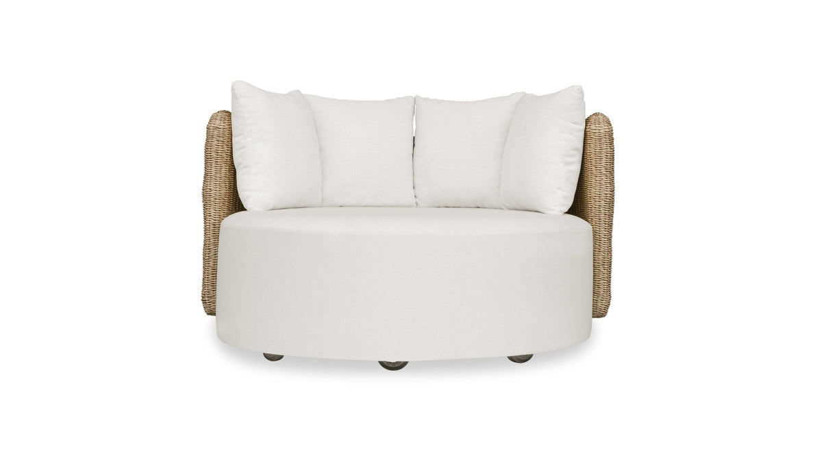 Sunset - Outdoor Round Swivel Day Bed - White