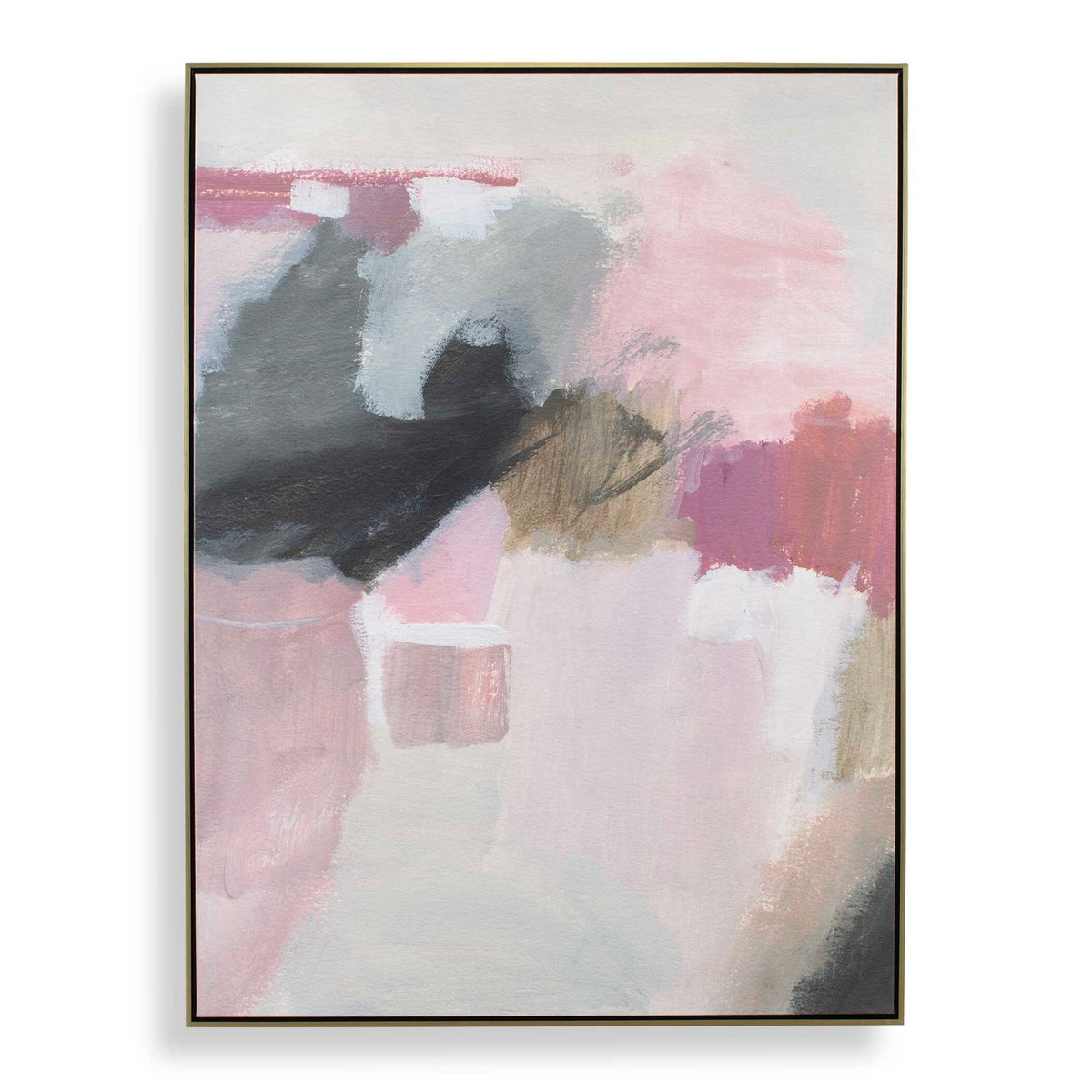 Process - Framed Abstract Art - Black / Gold / Gray / Green / Pink / Purple / White