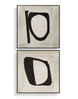 Characters - Abstract Art (Set of 2) - Black / Beige