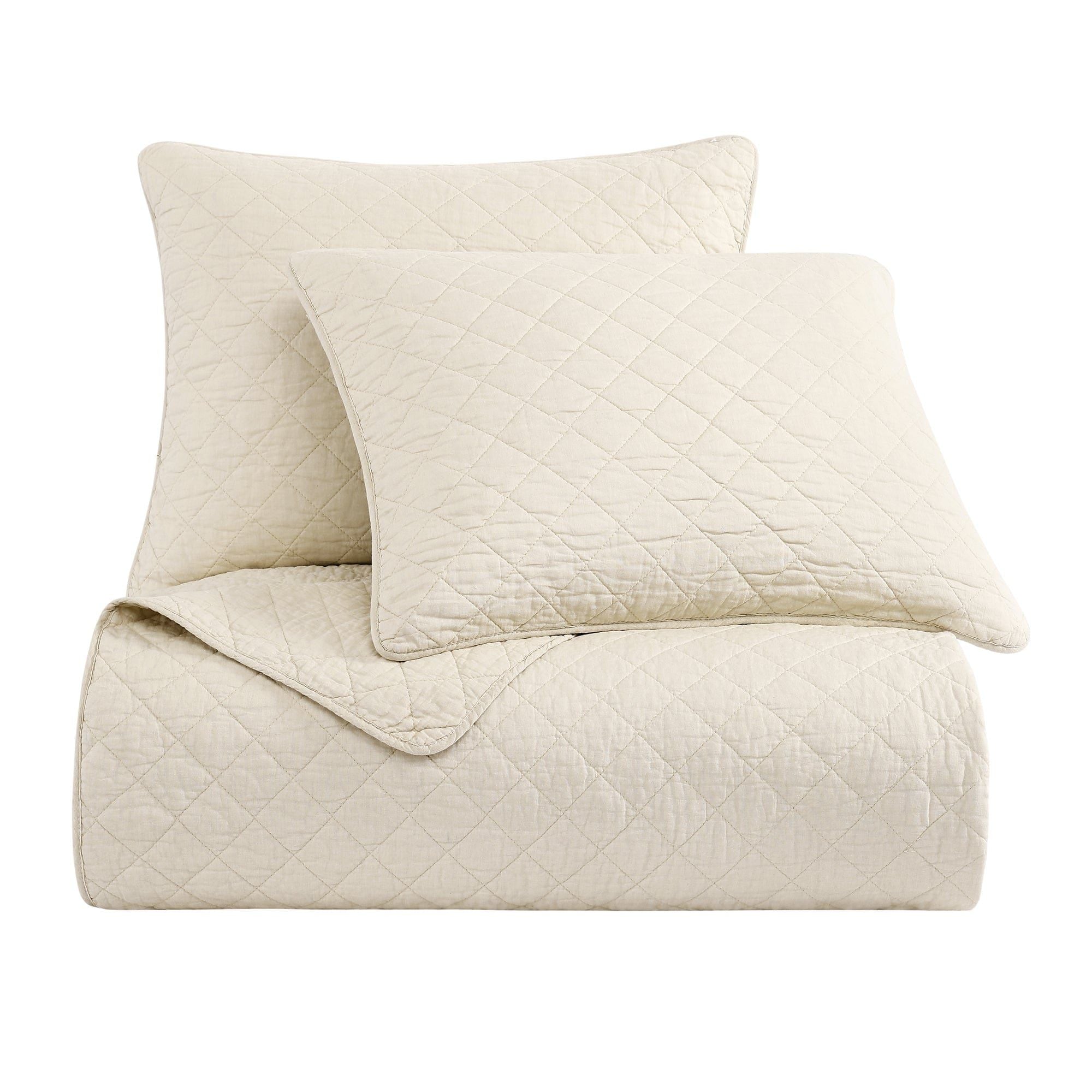 Cotton Comfort - King Quilt Set (Set of 3) - Prairie Tan