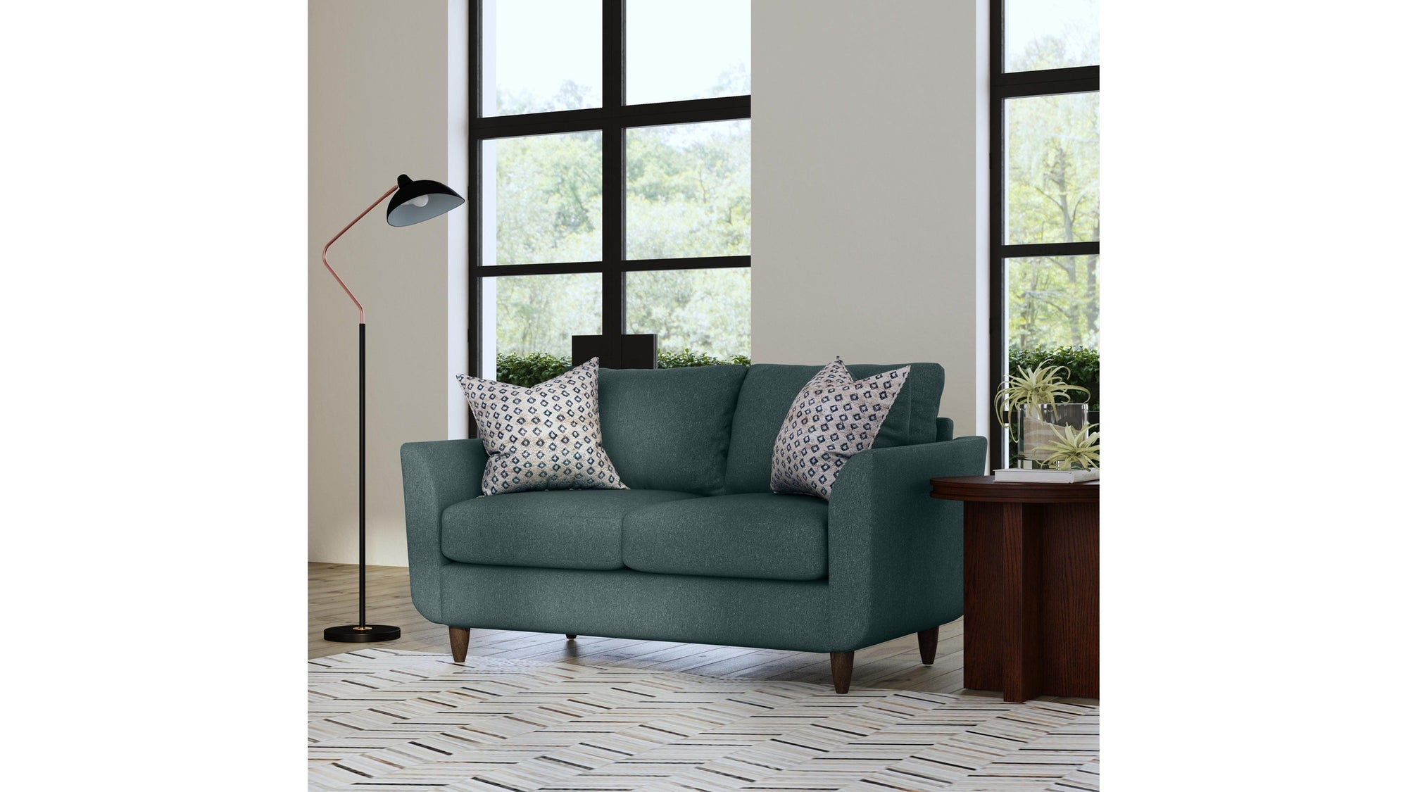Lewis - Fabric Stationary Loveseat