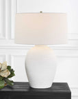 Reyna - Chalk Table Lamp - White