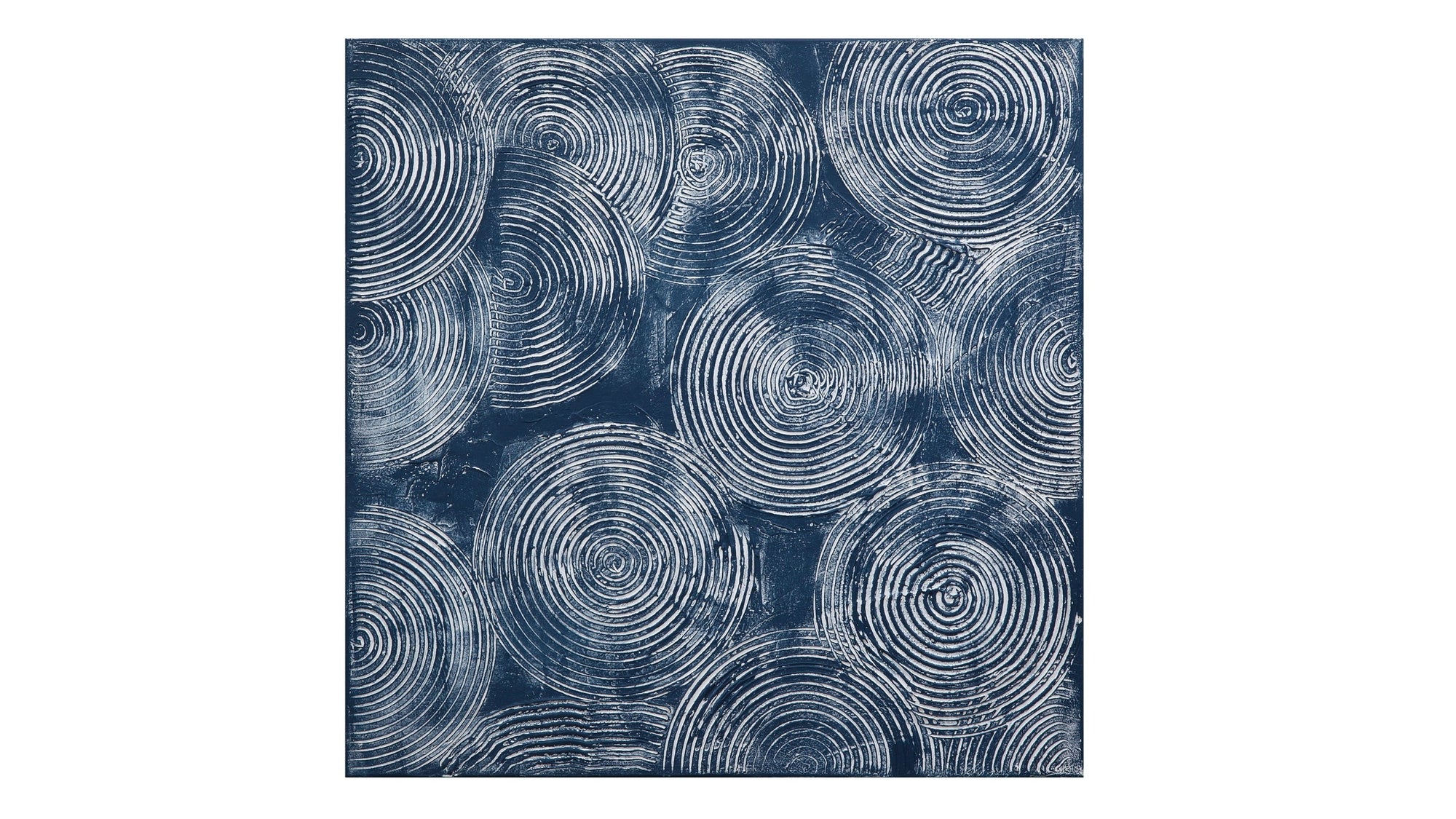 Framed Canvas Indigo Spiral - Gallery Wrapped