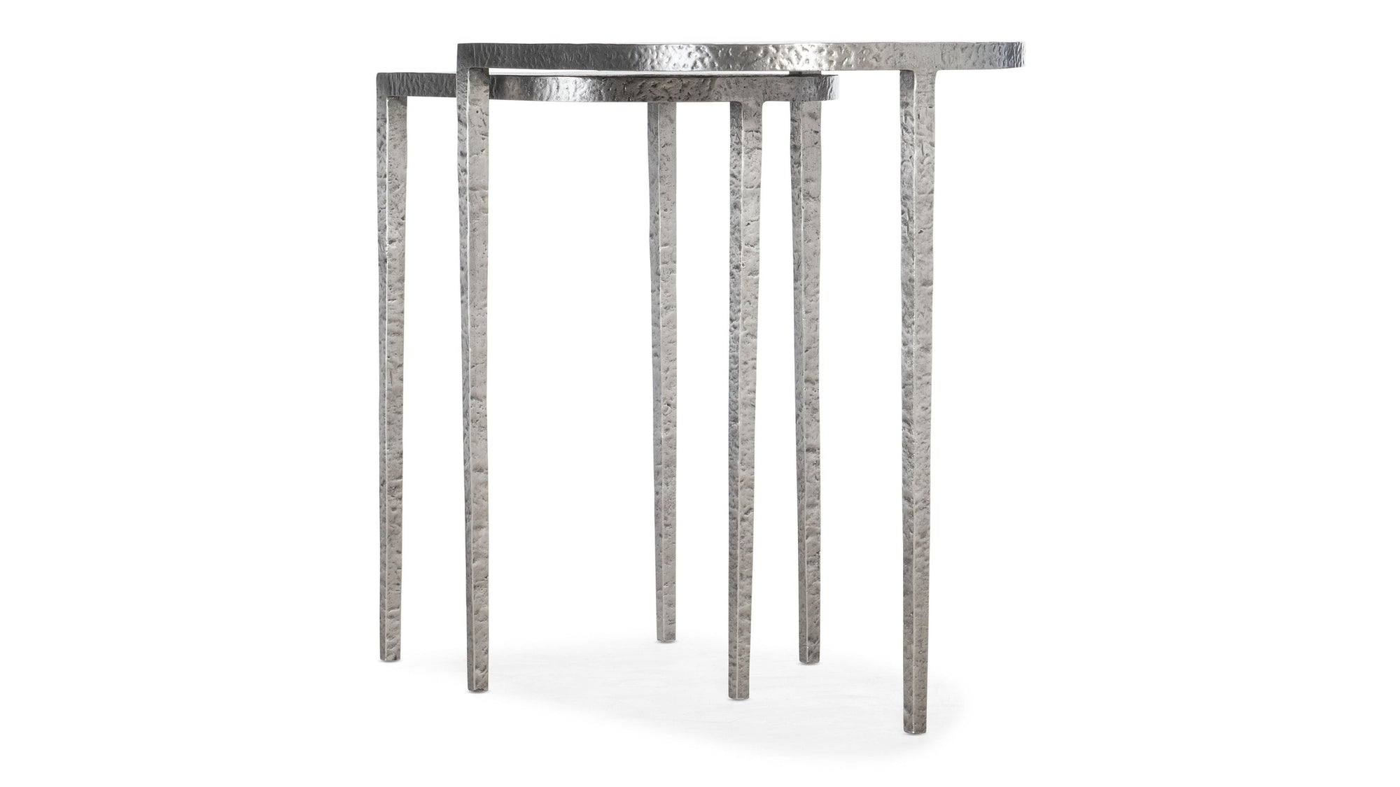 Chapman - Metal Nesting Tables - Pearl Silver