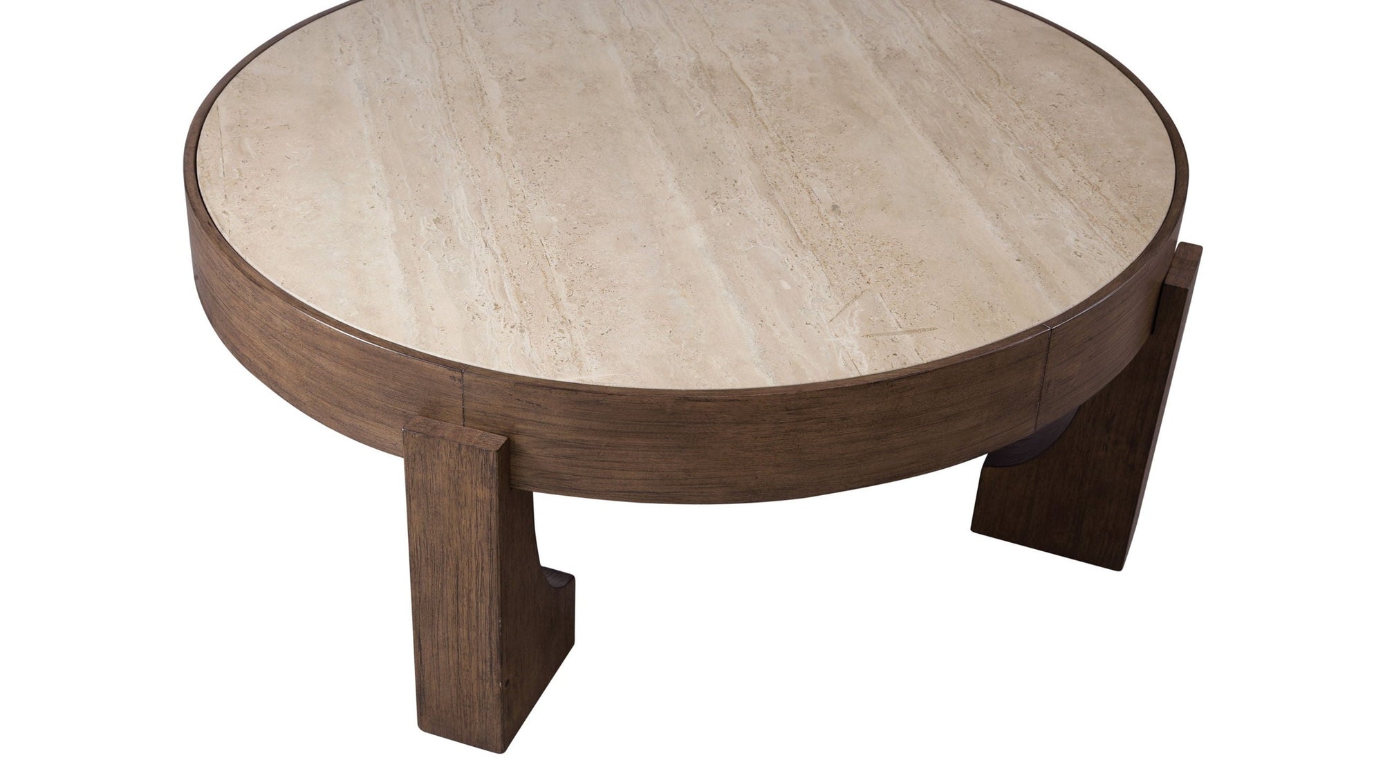 Canyon - Cocktail Table - Espresso / Travertine
