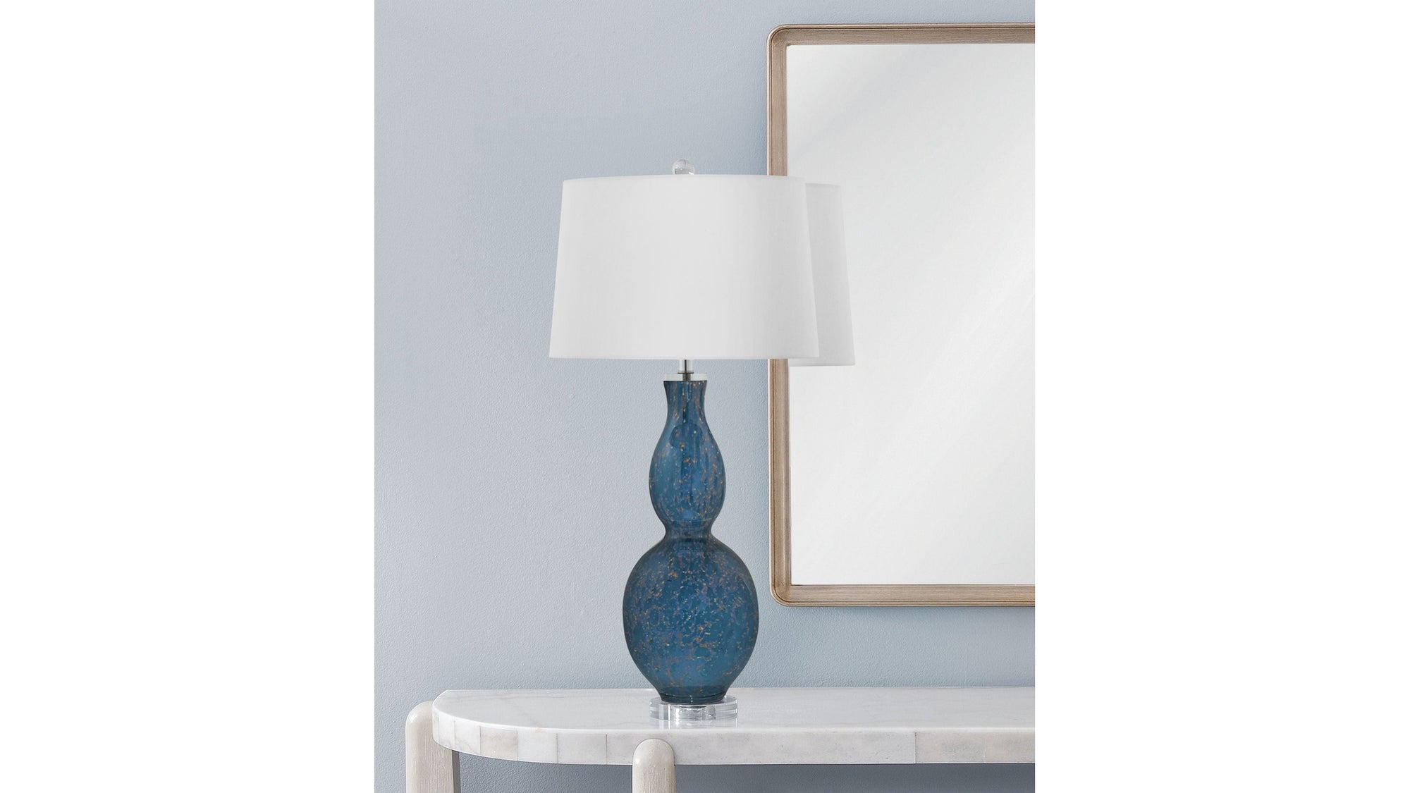 Presley - Table Lamp - Blue / White