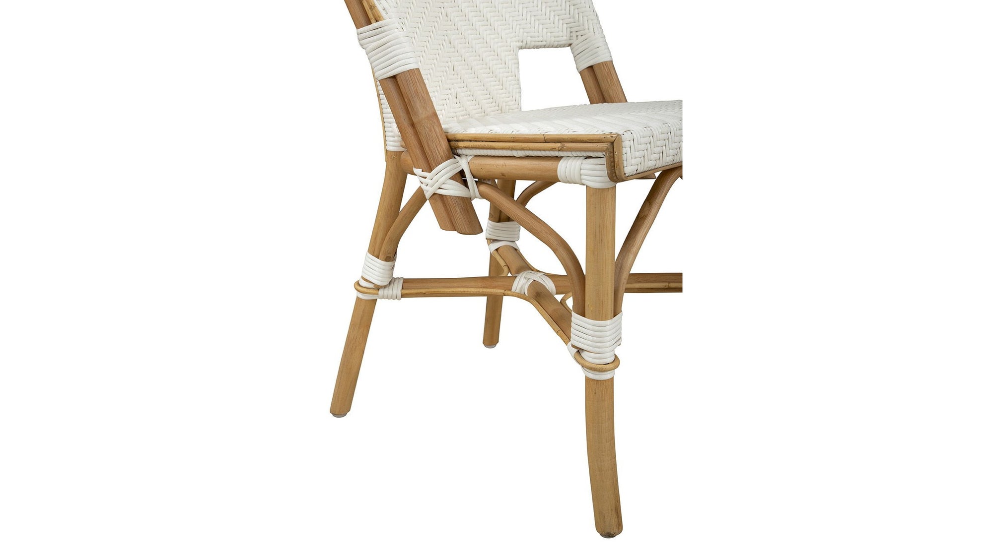 Jade - Side Chair Set of 2 - White / Light Brown